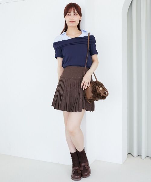 MAJESTIC LEGON / マジェスティックレゴン カットソー | シャツドッキングオフショルトップス | 詳細7