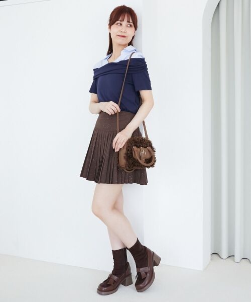 MAJESTIC LEGON / マジェスティックレゴン カットソー | シャツドッキングオフショルトップス | 詳細8