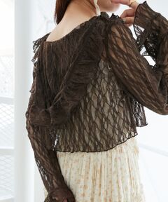 MAJESTIC LEGON / マジェスティックレゴン カーディガン・ボレロ | フード付きフリルカーデ