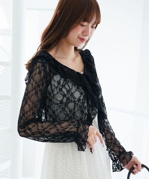 MAJESTIC LEGON / マジェスティックレゴン カーディガン・ボレロ | フード付きフリルカーデ | 詳細13