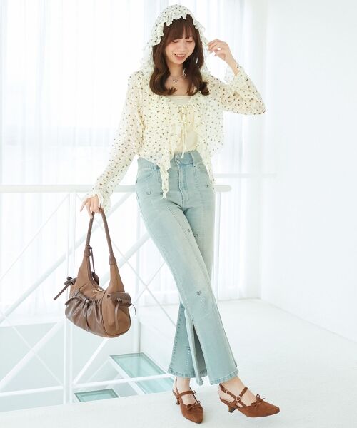 MAJESTIC LEGON / マジェスティックレゴン カーディガン・ボレロ | フード付きフリルカーデ | 詳細16