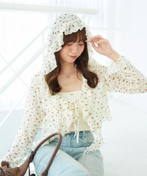 MAJESTIC LEGON / マジェスティックレゴン カーディガン・ボレロ | フード付きフリルカーデ | 詳細19