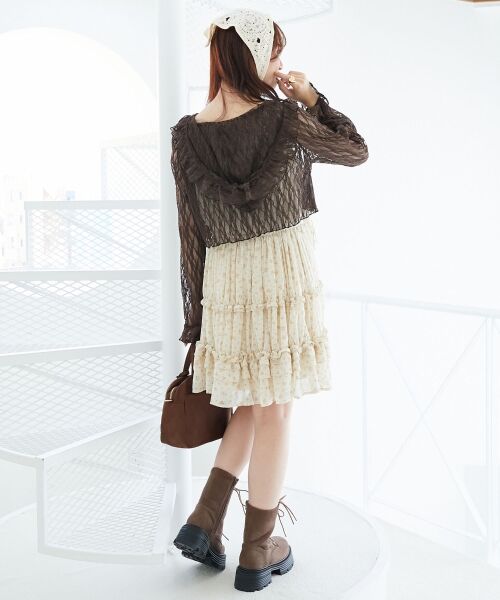 MAJESTIC LEGON / マジェスティックレゴン カーディガン・ボレロ | フード付きフリルカーデ | 詳細24