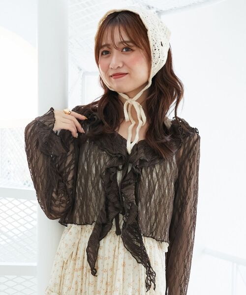 MAJESTIC LEGON / マジェスティックレゴン カーディガン・ボレロ | フード付きフリルカーデ | 詳細25