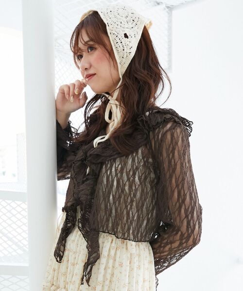 MAJESTIC LEGON / マジェスティックレゴン カーディガン・ボレロ | フード付きフリルカーデ | 詳細26