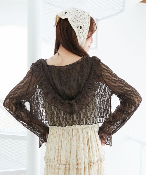 MAJESTIC LEGON / マジェスティックレゴン カーディガン・ボレロ | フード付きフリルカーデ | 詳細27