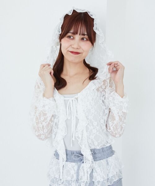 MAJESTIC LEGON / マジェスティックレゴン カーディガン・ボレロ | フード付きフリルカーデ | 詳細5