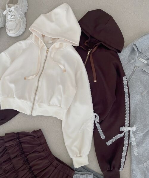 MAJESTIC LEGON / マジェスティックレゴン パーカー | ◎レースリボンラインパーカー | 詳細11