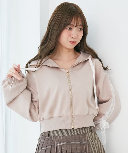 MAJESTIC LEGON / マジェスティックレゴン パーカー | ◎レースリボンラインパーカー | 詳細6