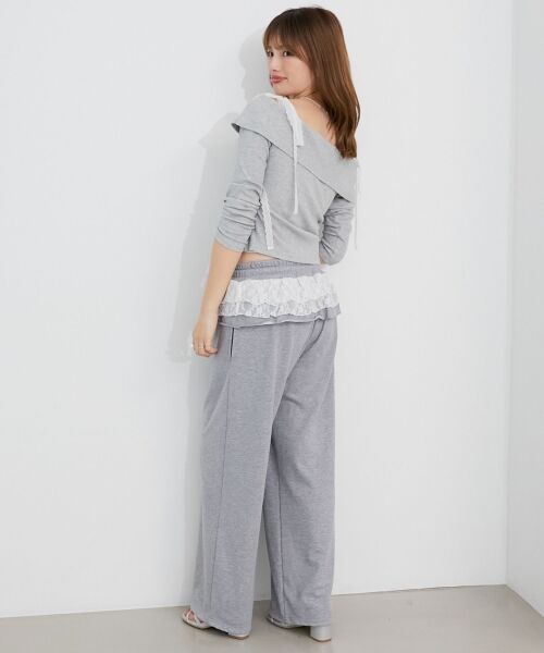 MAJESTIC LEGON / マジェスティックレゴン その他トップス | 肩リボンレースドッキングトップス | 詳細10