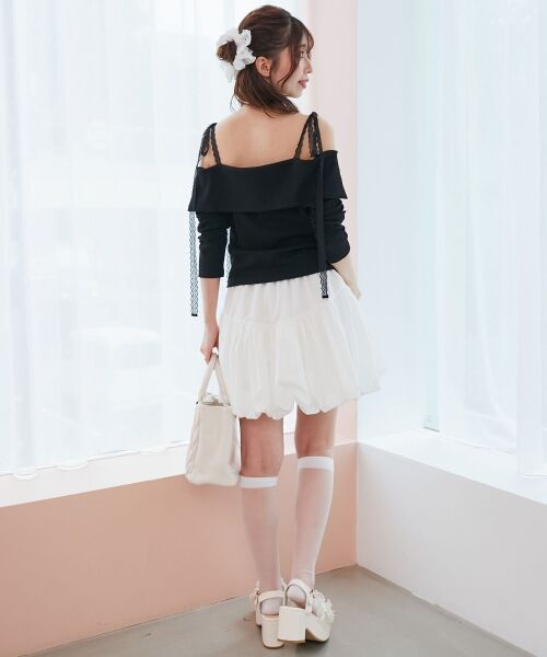 MAJESTIC LEGON / マジェスティックレゴン その他トップス | 肩リボンレースドッキングトップス | 詳細17