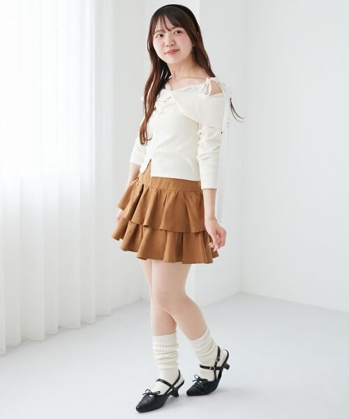 MAJESTIC LEGON / マジェスティックレゴン その他トップス | 肩リボンレースドッキングトップス | 詳細2