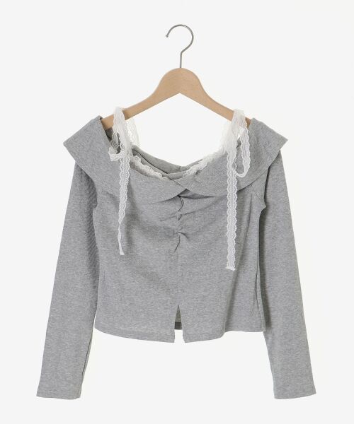 MAJESTIC LEGON / マジェスティックレゴン その他トップス | 肩リボンレースドッキングトップス | 詳細24