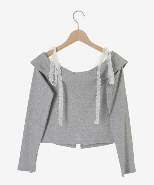 MAJESTIC LEGON / マジェスティックレゴン その他トップス | 肩リボンレースドッキングトップス | 詳細26