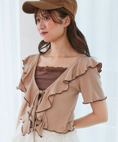 MAJESTIC LEGON / マジェスティックレゴン カットソー | メロウフリルレイヤードカットトップス