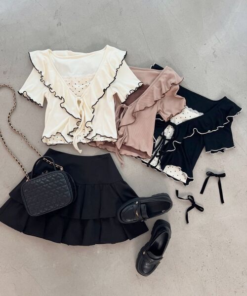 MAJESTIC LEGON / マジェスティックレゴン カットソー | メロウフリルレイヤードカットトップス | 詳細1