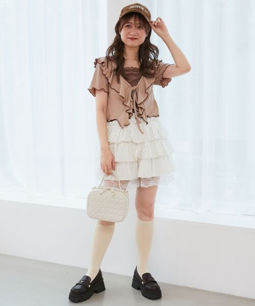 MAJESTIC LEGON / マジェスティックレゴン カットソー | メロウフリルレイヤードカットトップス | 詳細10