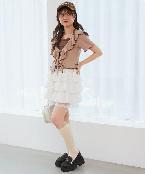 MAJESTIC LEGON / マジェスティックレゴン カットソー | メロウフリルレイヤードカットトップス | 詳細11