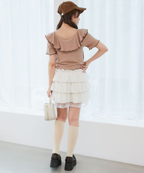 MAJESTIC LEGON / マジェスティックレゴン カットソー | メロウフリルレイヤードカットトップス | 詳細12