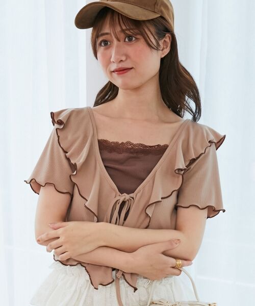 MAJESTIC LEGON / マジェスティックレゴン カットソー | メロウフリルレイヤードカットトップス | 詳細13