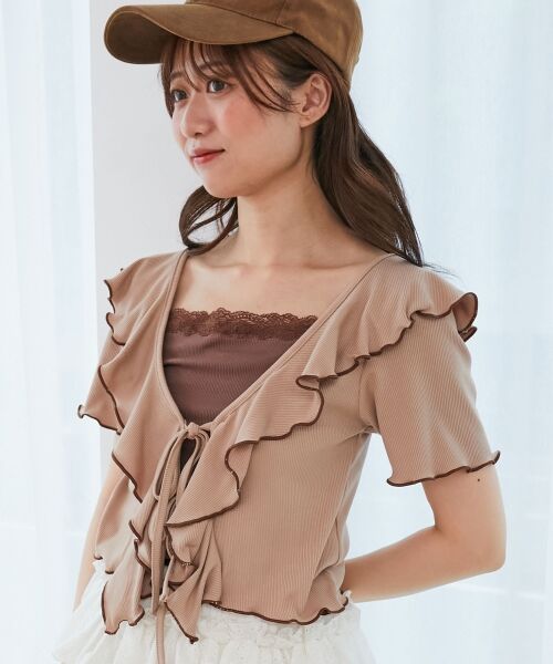 MAJESTIC LEGON / マジェスティックレゴン カットソー | メロウフリルレイヤードカットトップス | 詳細14