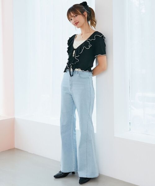 MAJESTIC LEGON / マジェスティックレゴン カットソー | メロウフリルレイヤードカットトップス | 詳細18