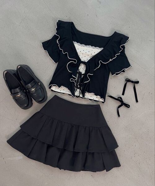 MAJESTIC LEGON / マジェスティックレゴン カットソー | メロウフリルレイヤードカットトップス | 詳細23