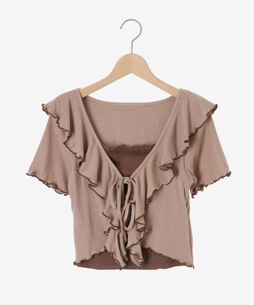 MAJESTIC LEGON / マジェスティックレゴン カットソー | メロウフリルレイヤードカットトップス | 詳細25