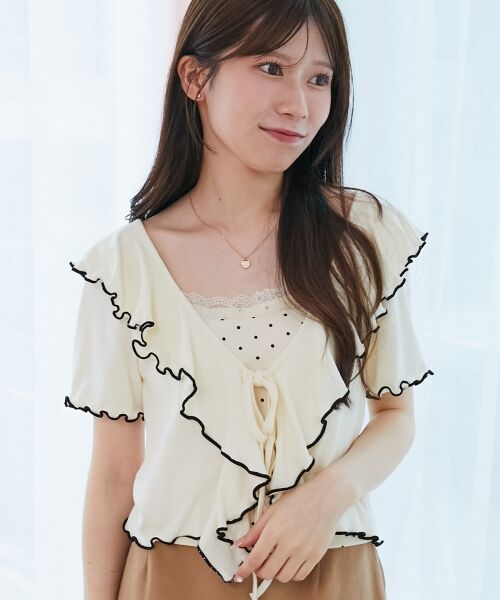 MAJESTIC LEGON / マジェスティックレゴン カットソー | メロウフリルレイヤードカットトップス | 詳細5