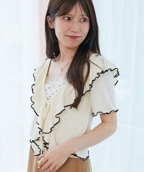 MAJESTIC LEGON / マジェスティックレゴン カットソー | メロウフリルレイヤードカットトップス | 詳細6