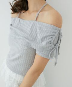 MAJESTIC LEGON / マジェスティックレゴン カットソー | 裾レースオフショルトップス