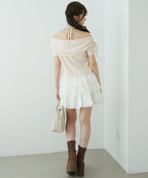 MAJESTIC LEGON / マジェスティックレゴン カットソー | 裾レースオフショルトップス | 詳細11