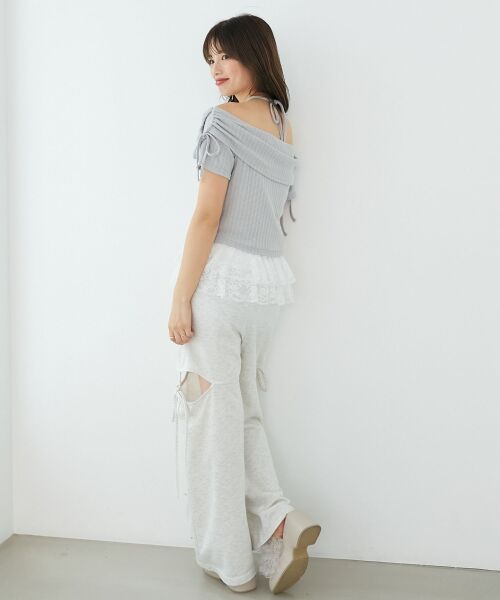 MAJESTIC LEGON / マジェスティックレゴン カットソー | 裾レースオフショルトップス | 詳細18