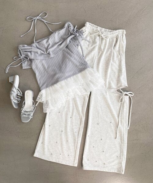 MAJESTIC LEGON / マジェスティックレゴン カットソー | 裾レースオフショルトップス | 詳細23