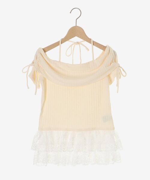 MAJESTIC LEGON / マジェスティックレゴン カットソー | 裾レースオフショルトップス | 詳細25