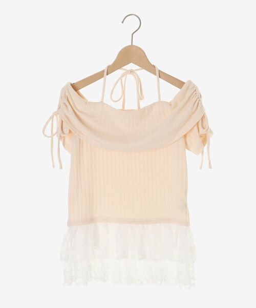 MAJESTIC LEGON / マジェスティックレゴン カットソー | 裾レースオフショルトップス | 詳細26