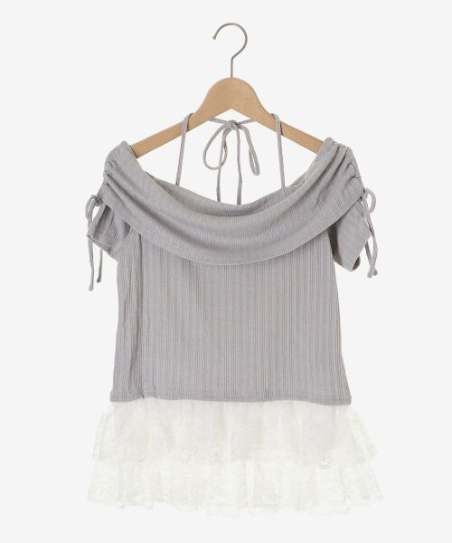 MAJESTIC LEGON / マジェスティックレゴン カットソー | 裾レースオフショルトップス | 詳細27