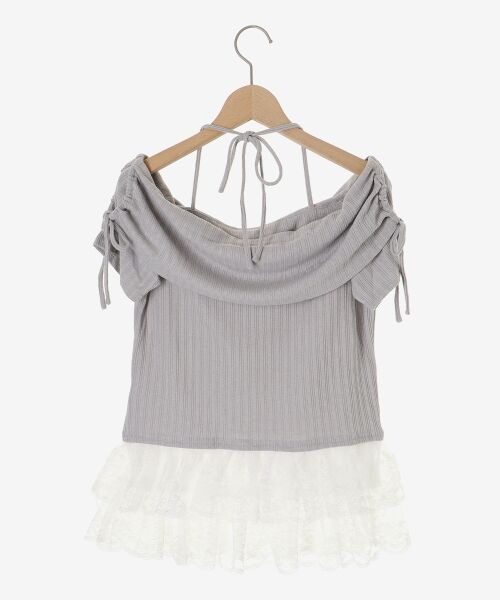 MAJESTIC LEGON / マジェスティックレゴン カットソー | 裾レースオフショルトップス | 詳細28