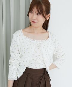 MAJESTIC LEGON / マジェスティックレゴン カーディガン・ボレロ | レース使いキャミカーデセット