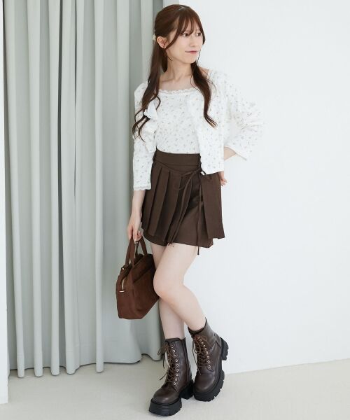 MAJESTIC LEGON / マジェスティックレゴン カーディガン・ボレロ | レース使いキャミカーデセット | 詳細1