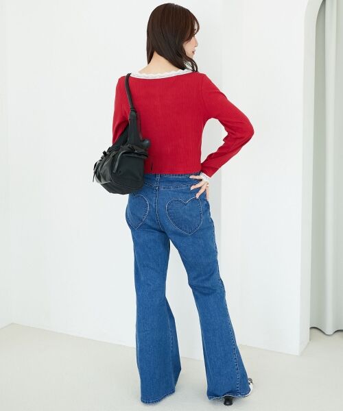 MAJESTIC LEGON / マジェスティックレゴン カーディガン・ボレロ | レース使いキャミカーデセット | 詳細10