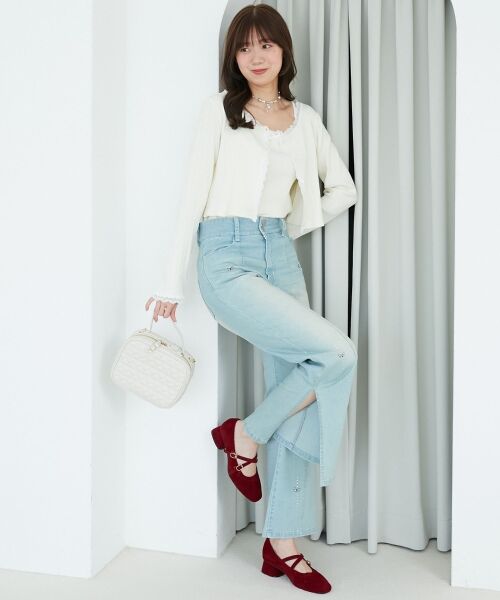 MAJESTIC LEGON / マジェスティックレゴン カーディガン・ボレロ | レース使いキャミカーデセット | 詳細19