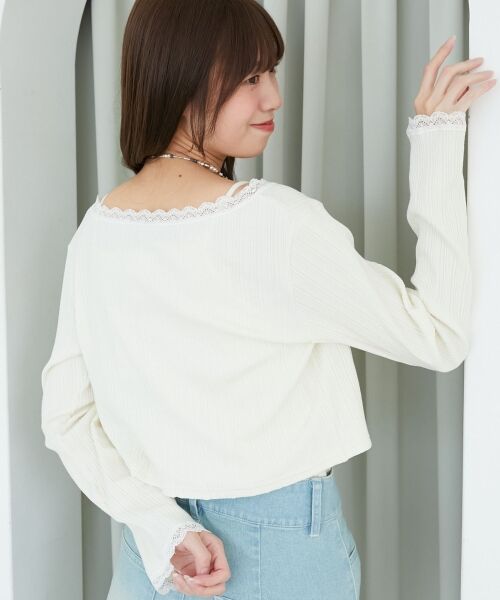 MAJESTIC LEGON / マジェスティックレゴン カーディガン・ボレロ | レース使いキャミカーデセット | 詳細23