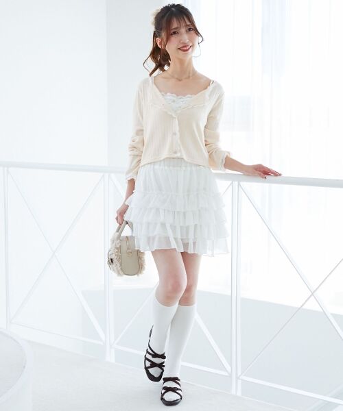 MAJESTIC LEGON / マジェスティックレゴン カーディガン・ボレロ | レース使いキャミカーデセット | 詳細24