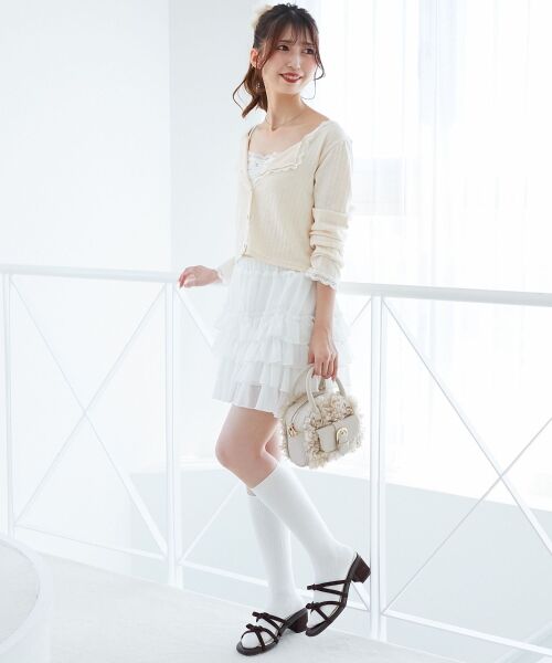 MAJESTIC LEGON / マジェスティックレゴン カーディガン・ボレロ | レース使いキャミカーデセット | 詳細25