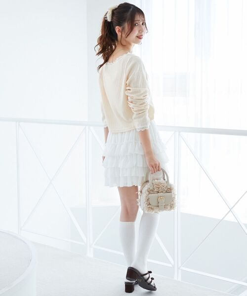 MAJESTIC LEGON / マジェスティックレゴン カーディガン・ボレロ | レース使いキャミカーデセット | 詳細26