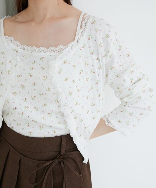 MAJESTIC LEGON / マジェスティックレゴン カーディガン・ボレロ | レース使いキャミカーデセット | 詳細7