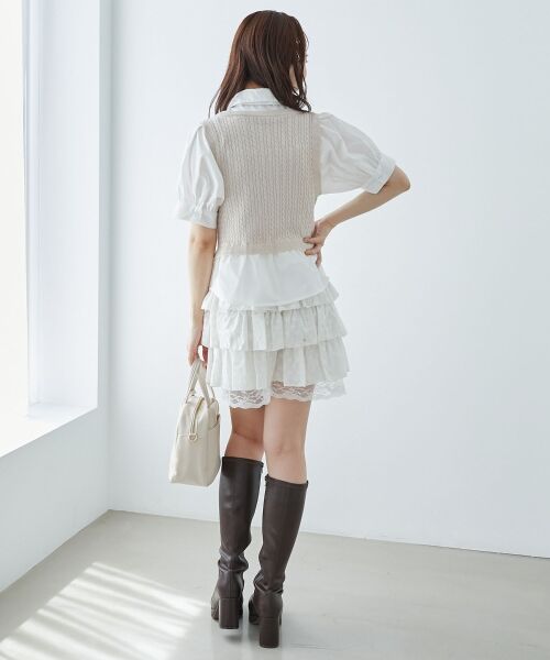 MAJESTIC LEGON / マジェスティックレゴン ニット・セーター | ∞ネクタイセットシャツドッキングニット | 詳細19