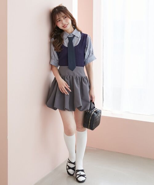 MAJESTIC LEGON / マジェスティックレゴン ニット・セーター | ∞ネクタイセットシャツドッキングニット | 詳細2