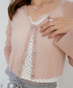 MAJESTIC LEGON / マジェスティックレゴン カーディガン・ボレロ | キラキラボタンシアーカーディガン